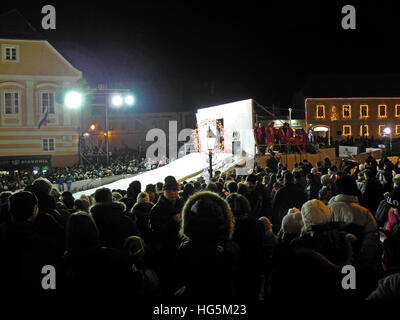 Coupe du Monde de Ski,50 ans,Zagreb, Croatie,europe,city track, 1917, 3. Banque D'Images