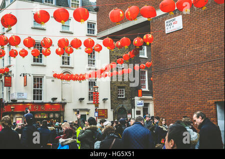 Les célébrations du Nouvel An chinois 2016 Londres Banque D'Images