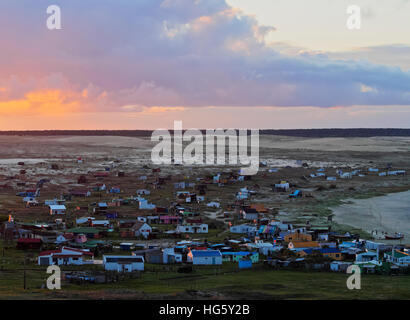 L'Uruguay, Rocha, Ministère de l'Cabo Polonio au coucher du soleil. Banque D'Images