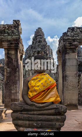 Temple d'Angkor Wat à Siem Reap au Cambodge ville Asie Banque D'Images