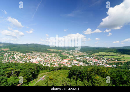 Berndorf : vue depuis la montagne Guglzipf à Berndorf, Wienerwald, Bois de Vienne, Basse-Autriche, Basse Autriche, Autriche Banque D'Images