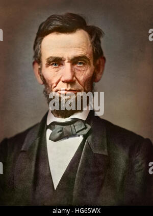 Vintage portrait du président Abraham Lincoln. Banque D'Images