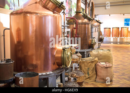 Parfumerie Fragonard dans l'usine historique, les alambics (Grasse, Alpes-Maritimes, France) Banque D'Images