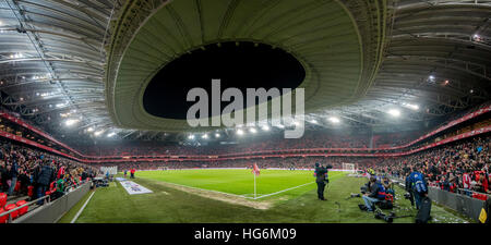 Bilbao, Espagne. 5 janvier, 2017. Vue panoramique du stade pendant le match de foot de la coupe du roi espagnol entre Athletic Club et le FC Barcelone à San Mames Stadium le 5 janvier 2017 à Bilbao, en Espagne. ©david Gato/Alamy Live News Banque D'Images