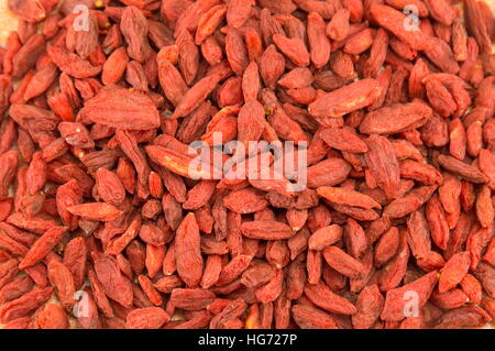 Bouquet de baies de goji dynamique close up Banque D'Images