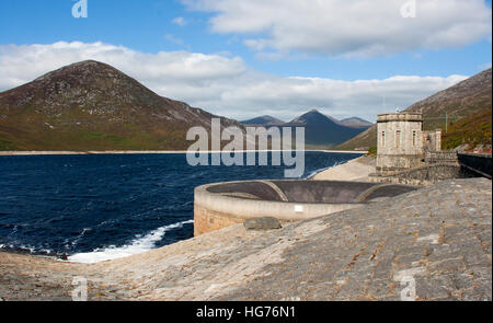 La vallée silencieuse, le réservoir situé dans la Mourne est la principale source d'approvisionnement en eau pour la ville de Belfast près de 40 miles Banque D'Images