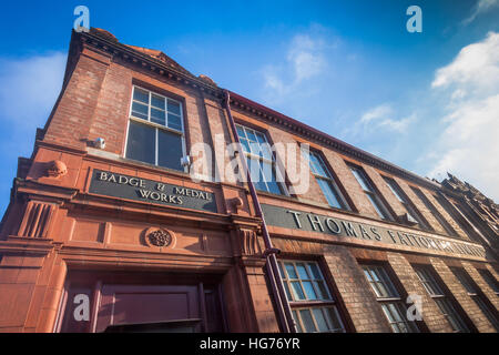 Thomas Fattorini bâtiment dans le quartier des bijoutiers de Birmingham, badge et medla fabricants, UK Banque D'Images
