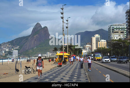 Scène de rue Ipanema Rio de Janeiro Brésil Banque D'Images