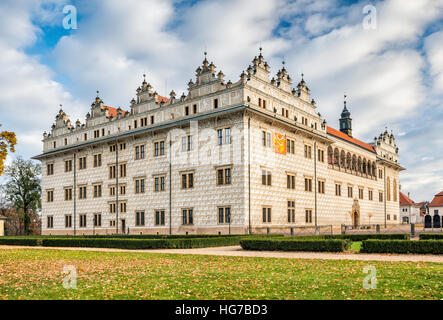 Le Château de Litomysl, 16ème siècle, style Renaissance, UNESCO World Heritage Site, à Litomysl, Bohemia, République Tchèque Banque D'Images