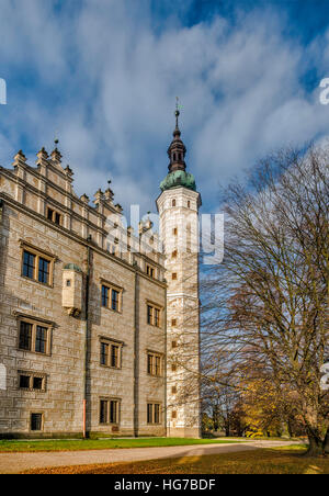 Le Château de Litomysl, 16ème siècle, style Renaissance, UNESCO World Heritage Site, à Litomysl, Bohemia, République Tchèque Banque D'Images