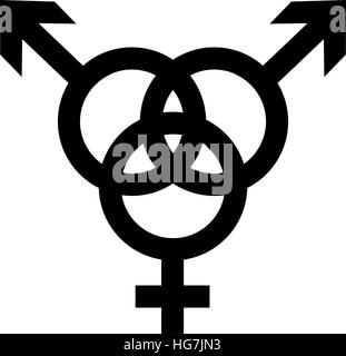 Bisexuels - homme, femme, homme Illustration de Vecteur