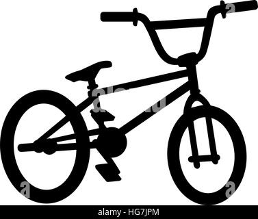 Silhouette vélo BMX Illustration de Vecteur