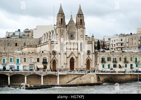 L'église des Carmes, St Julians, Malte Banque D'Images