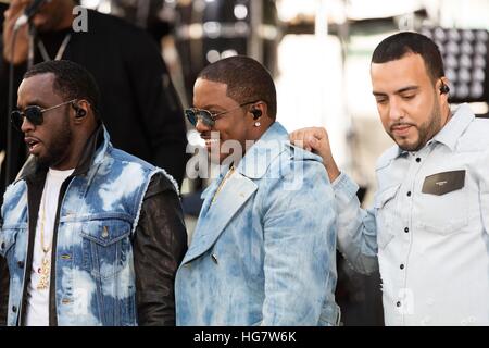 P Diddy, Mase et Montana français parler à Matt Lauer lors d'une interview sur la Today Show à l'appui du 20e anniversaire de Bad Boy Réunion de famille le 20 mai 2016 à New York, New York. Banque D'Images