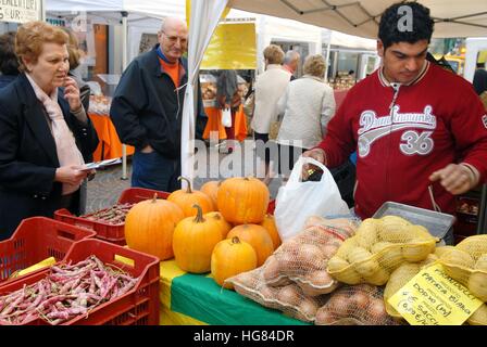 Vigevano (Lombardie, Italie), marché des producteurs, les ventes directes du producteur au consommateur Banque D'Images