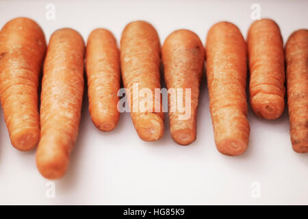 Portrait de carottes sur la table Banque D'Images