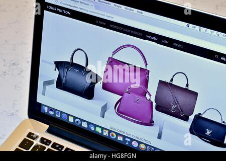 Le site web de Louis Vuitton affichée sur un Apple Macbook Pro Banque D'Images