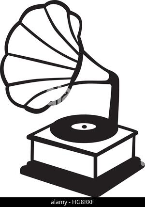 Icône Grammophone Illustration de Vecteur