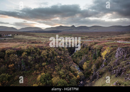 Trotternish Ridge, Lealt Falls Isle of Skye Banque D'Images