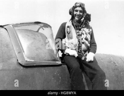 La Marine royale. Pilote aviateur de la Fleet Air Arm. WW2 Banque D'Images