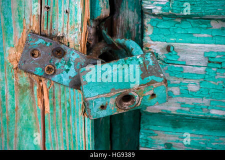 La serrure de la old rusty background Banque D'Images