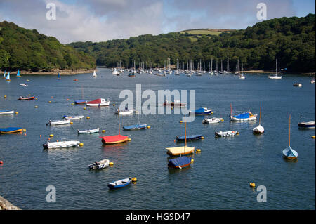 Le port de Fowey, Cornwall, UK, en regardant à Polruan Banque D'Images