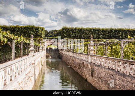 Les jardins du château de Villandry, Indre-et-Loire, Loire Valley, l'UNESCO, France Banque D'Images