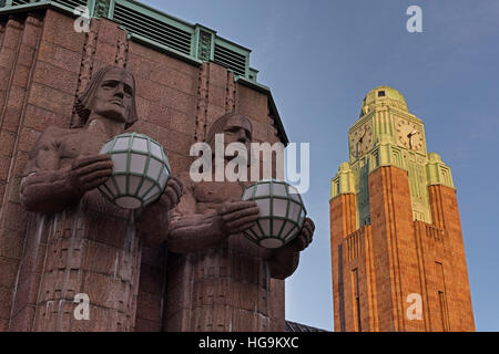 La gare centrale d'Helsinki Finlande Banque D'Images