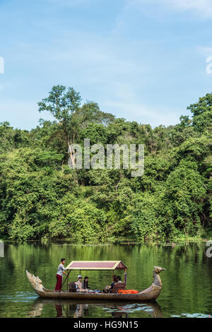 Trésors d'Angkor avec city tour face à l'Angor Thom Banque D'Images