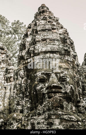 Trésors d'Angkor avec city tour face à l'Angor Thom Banque D'Images