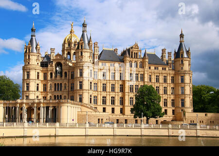 Le château de Schwerin (Allemagne), Schweriner Schloss Banque D'Images