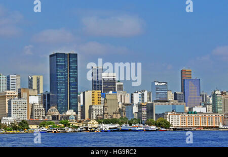 Skyline de district central de Rio de Janeiro Brésil Banque D'Images