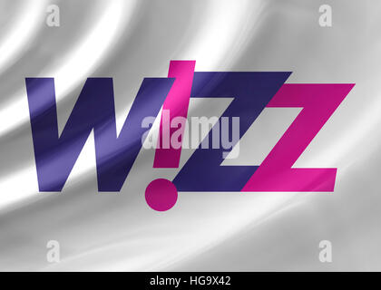 Icône Symbole du drapeau logo wizz Banque D'Images