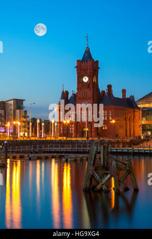 Pier Head, la baie de Cardiff, Pays de Galles, Royaume-Uni Banque D'Images