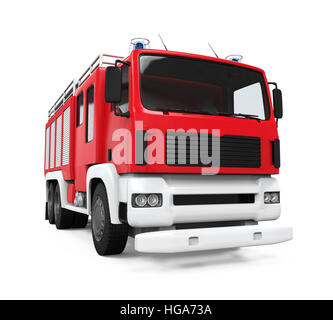 Fire Rescue Truck Isolated Banque D'Images