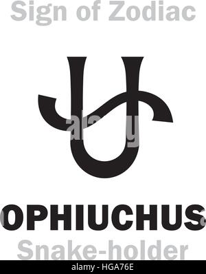 L'ASTROLOGIE : signe de zodiaque OPHIUCHUS (le serpent-holder) Illustration de Vecteur