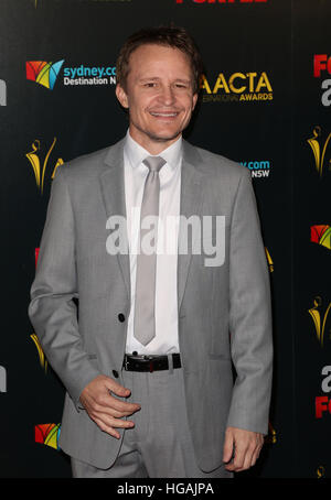 Hollywood, CA. 06 Jan, 2017. Damon Herriman, 6e à AACTA International Awards, à l'Hollywood Avalon en Californie le 06 janvier 2017. © Faye Sadou/media/Alamy Punch Live News Banque D'Images