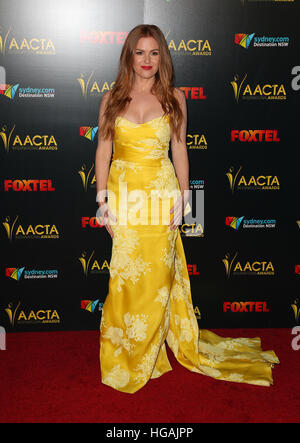 Hollywood, CA. 06 Jan, 2017. Isla Fisher, au 6ème AACTA International Awards, à l'Hollywood Avalon en Californie le 06 janvier 2017. © Faye Sadou/media/Alamy Punch Live News Banque D'Images