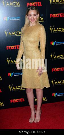 Los Angeles, CA, USA. 6 janvier, 2017. Natasha Bassett aux arrivées de 6ème Académie australienne Cinema Television Awards (AACTA) International Awards, Avalon Hollywood, Los Angeles, CA 6 janvier 2017. © Priscille Grant/Everett Collection/Alamy Live News Banque D'Images