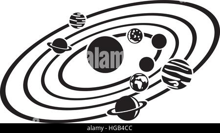 Système solaire Illustration de Vecteur
