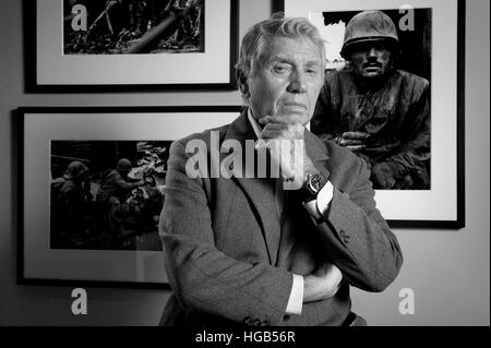 Don mccullin photographe conflit photographié sur le tournant de 80 ans, avec une exposition de ses plus célèbres photographies. Banque D'Images