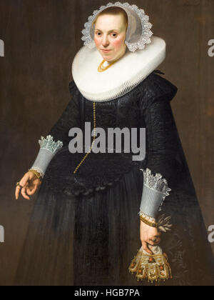 Portrait d'une femme par Nicolaea Elias dit Pickenoy. Portrait d'une femme 34 ans par Nicolaea Elias dit Pickenoy montrant des détails Banque D'Images