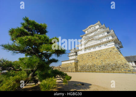 Le Héron blanc - château Himeji à Kobe, Japon Banque D'Images