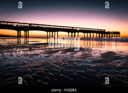 Boscombe Pier lever du soleil Banque D'Images