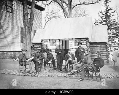 Les officiers du quartier général du 6e Corps d'armée pendant la guerre civile américaine Banque D'Images