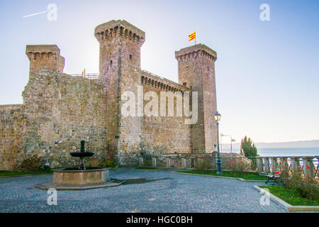 Château dans la ville de Bolzano dans la province de Viterbe, la région du Latium, en Italie. Banque D'Images