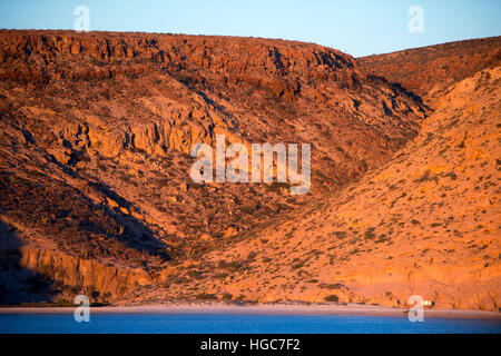 Plage de Isla Espiritu Santo island, Mer de Cortez, Baja California, Mexique. Banque D'Images