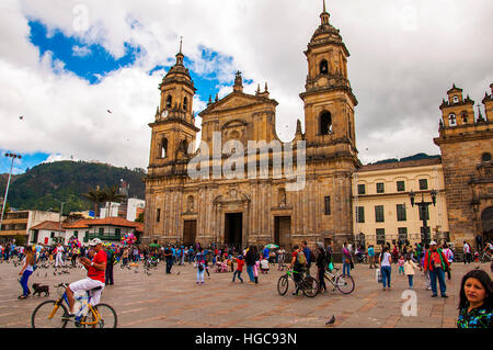 La place Simon Bolivar à Bogota Colombie Banque D'Images