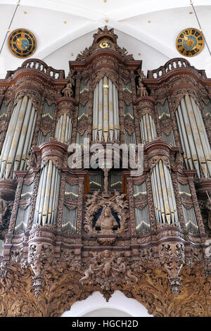 Orgue de l'église de Notre Sauveur à Christiania, Copenhague Banque D'Images