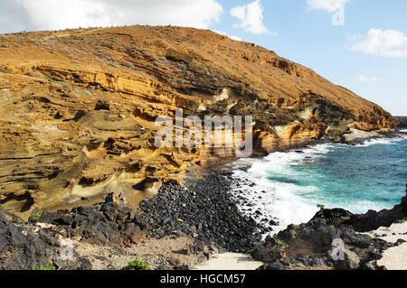 Belle vue sur Amarrila beach à Costa del Silencio, Tenerife, Espagne, Banque D'Images